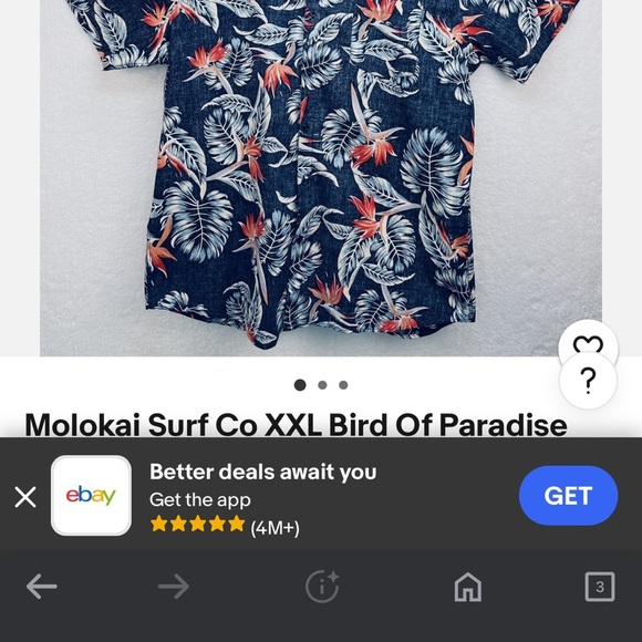 Molokai Surf Co Reverse Print Bird Of Paradise Hawaiian Shirt Short Sleeve Luau - Picture 8 of 9